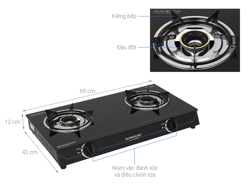 Bếp ga đôi Sunhouse SHB3105MD