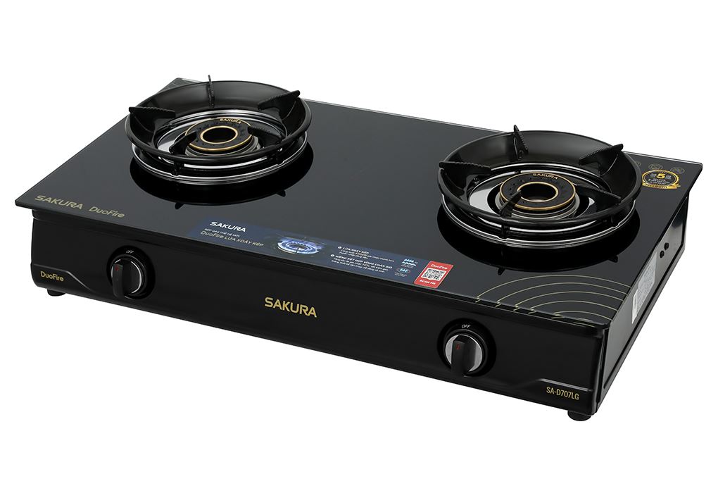 Bếp ga đôi Sakura SA-D707LG Màu Đen