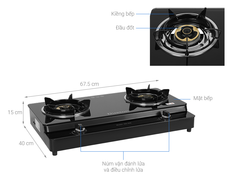 Bếp ga đôi Duxton DG-868