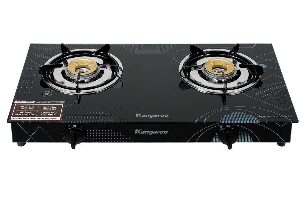 Bếp ga đôi Kangaroo KGGS67G2 Màu Đen