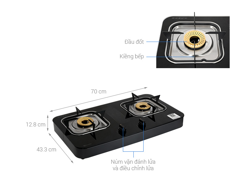 Bếp ga đôi Electrolux ETG7257GKR