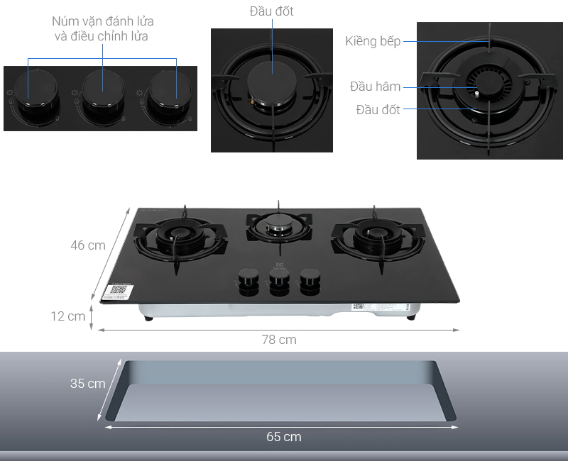 Bếp ga âm Electrolux EHG7303BF