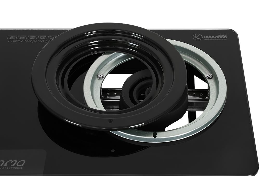 Bếp ga đôi Sunhouse Mama MMB33082-VMD Màu Đen