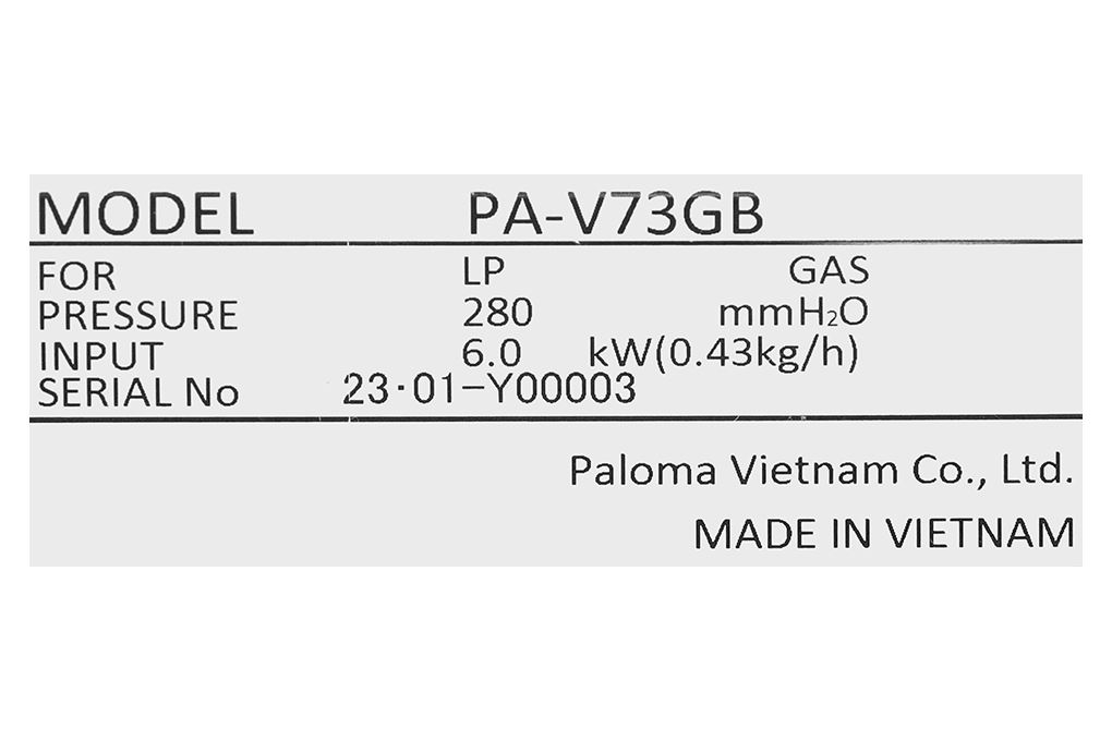 Bếp gas đôi Paloma PA-V73GB Màu Đen