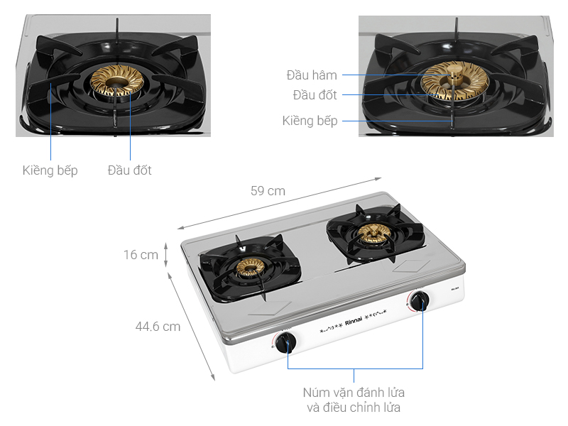 Bếp gas đôi Rinnai RV-365(SW)N