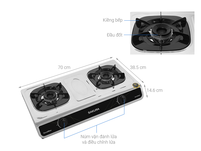 Bếp gas đôi Sakura SA-D302DS