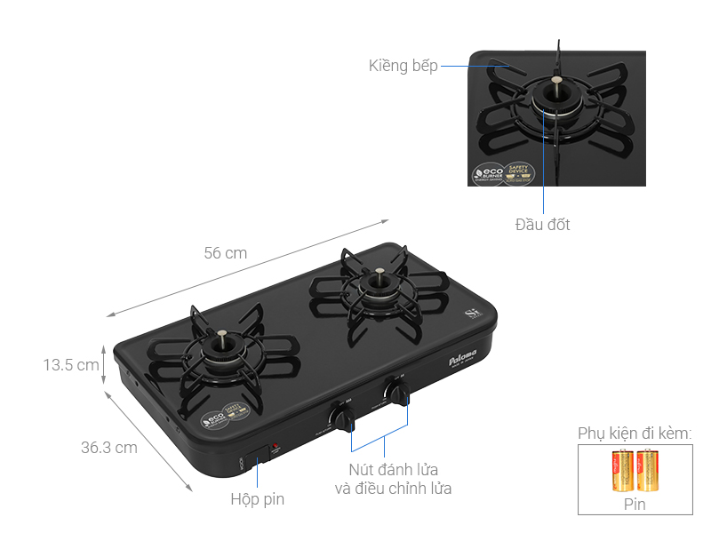 Bếp gas đôi Paloma PA-29B(VN)