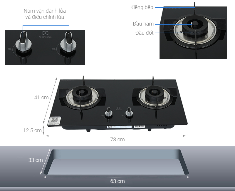 Bếp gas âm Electrolux EHG7220BF