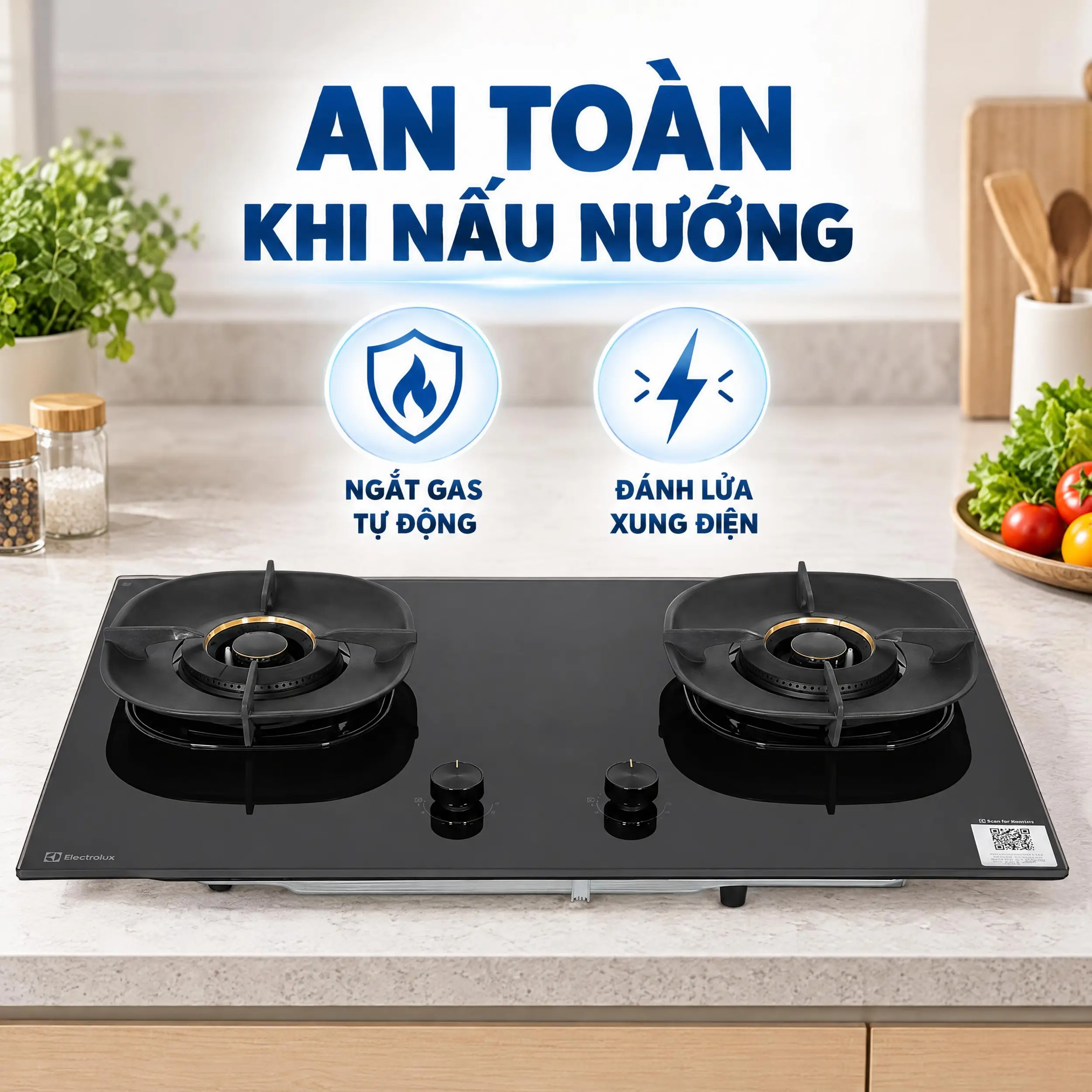 Bếp gas âm Electrolux EHG8236BF - 2