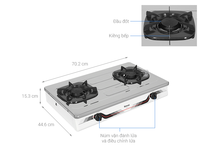 Bếp gas đôi Rinnai RV-370(SM)N