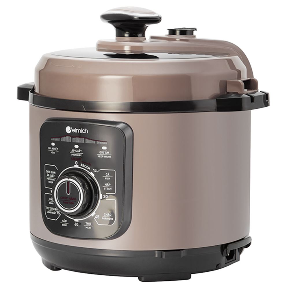 Nồi áp suất điện Elmich PCE-8792 5 lít Màu Đen - Vàng đồng