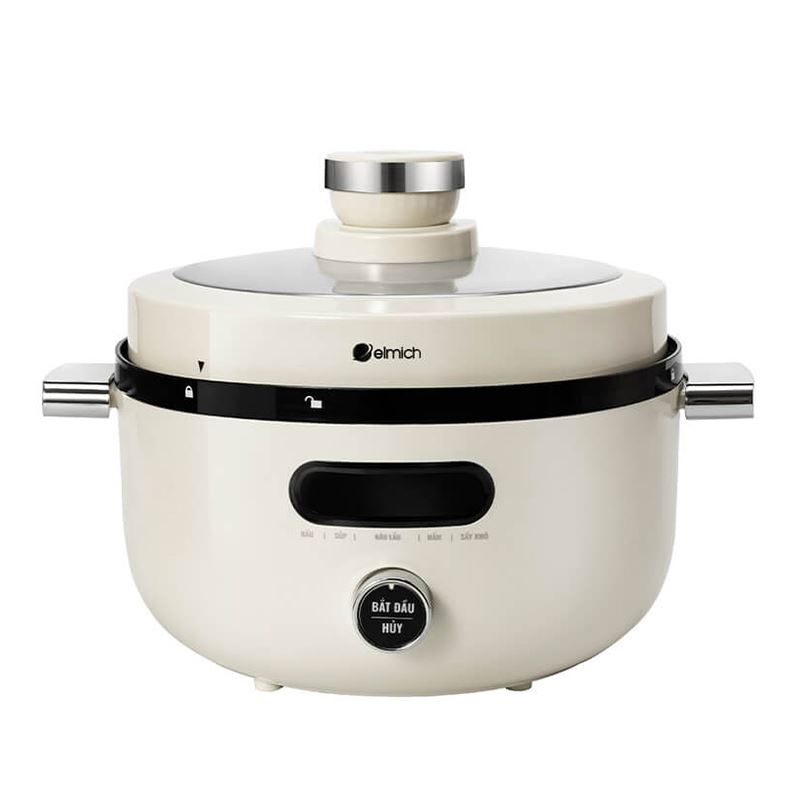 Nồi áp suất điện Elmich PCE-8576 3.5 lít Màu Trắng - Kem