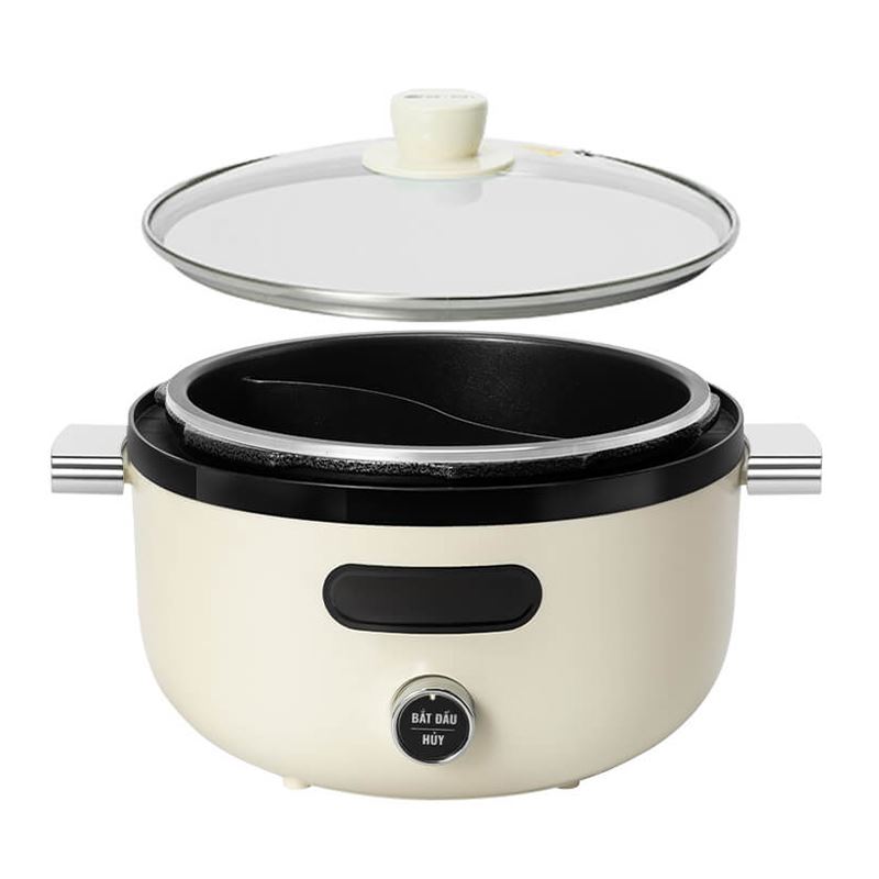 Nồi áp suất điện Elmich PCE-8576 3.5 lít Màu Trắng - Kem