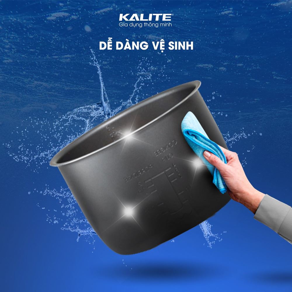 Nồi áp suất điện Kalite KL-636 6 lít Màu Đen - Xám