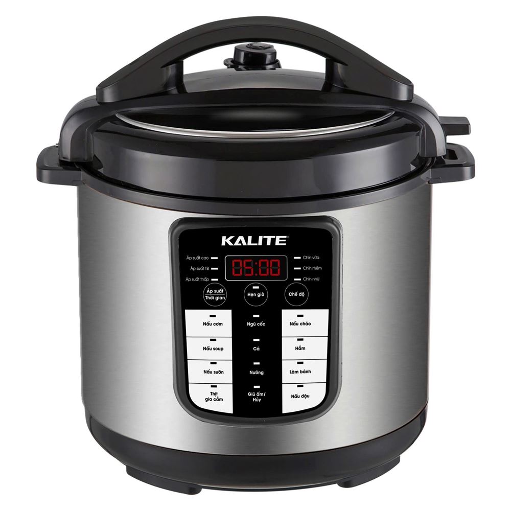 Nồi áp suất điện Kalite KPC6088 6 lít Màu Đen - Xám