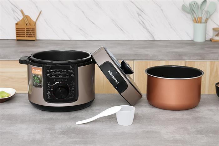 Nồi áp suất điện Kangaroo KGPC5D1G 5 lít Màu Nâu