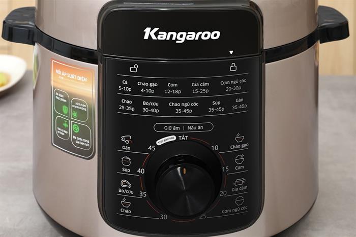 Nồi áp suất điện Kangaroo KGPC5D1G 5 lít Màu Nâu