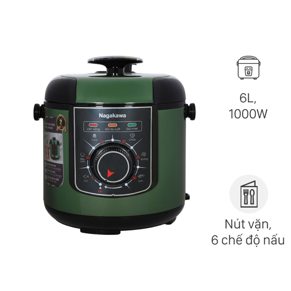 Nồi áp suất điện Nagakawa 6 lít NEP5369