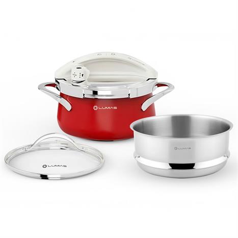 Nồi áp suất điện Lumias LPC-068 3 lít  - Đỏ Màu Đỏ