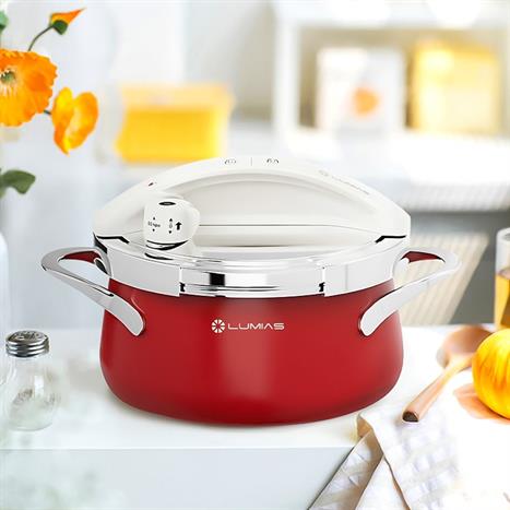 Nồi áp suất điện Lumias LPC-068 3 lít  - Đỏ Màu Đỏ