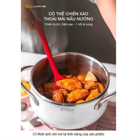 Nồi áp suất điện Lumias LPC-068 3 lít  - Bạc Màu Inox