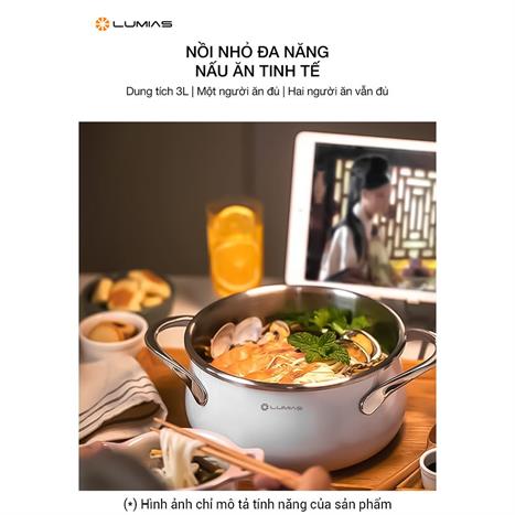 Nồi áp suất điện Lumias LPC-068 3 lít  - Bạc Màu Inox