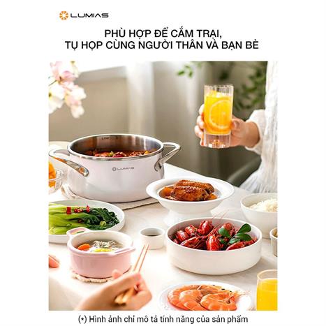 Nồi áp suất điện Lumias LPC-068 3 lít  - Bạc Màu Inox