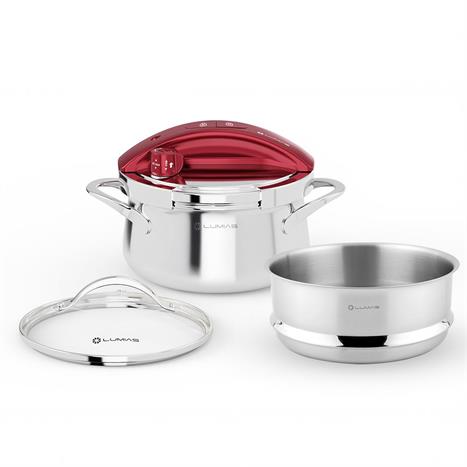 Nồi áp suất điện Lumias LPC-068 3 lít  - Bạc Màu Inox