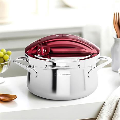 Nồi áp suất điện Lumias LPC-068 3 lít  - Bạc Màu Inox