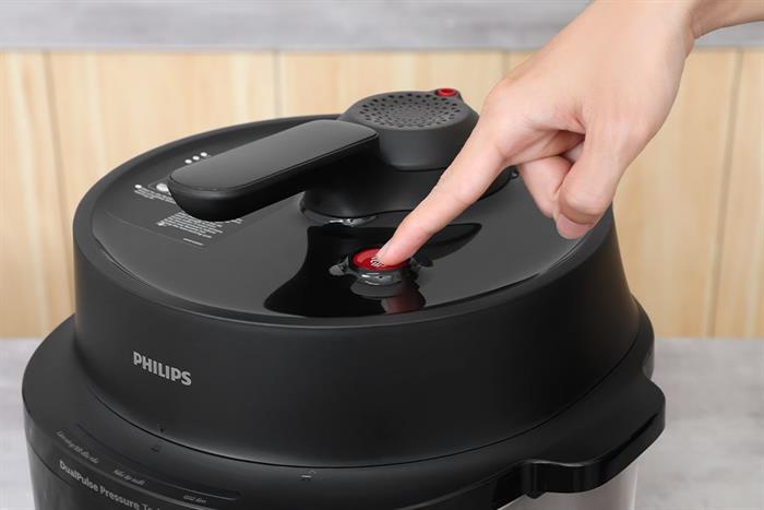 Nồi áp suất điện Philips HD2616/70 6 lít Màu Đen - Xám