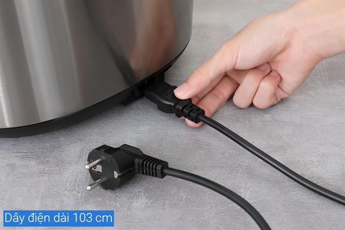 Nồi áp suất điện Philips HD2616/70 6 lít Màu Đen - Xám