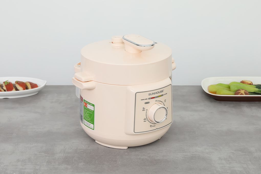 Nồi áp suất điện Sunhouse SHD1520 2.5 lít Màu Kem