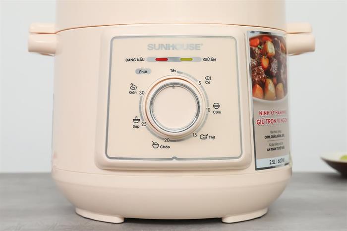 Nồi áp suất điện Sunhouse SHD1520 2.5 lít Màu Kem