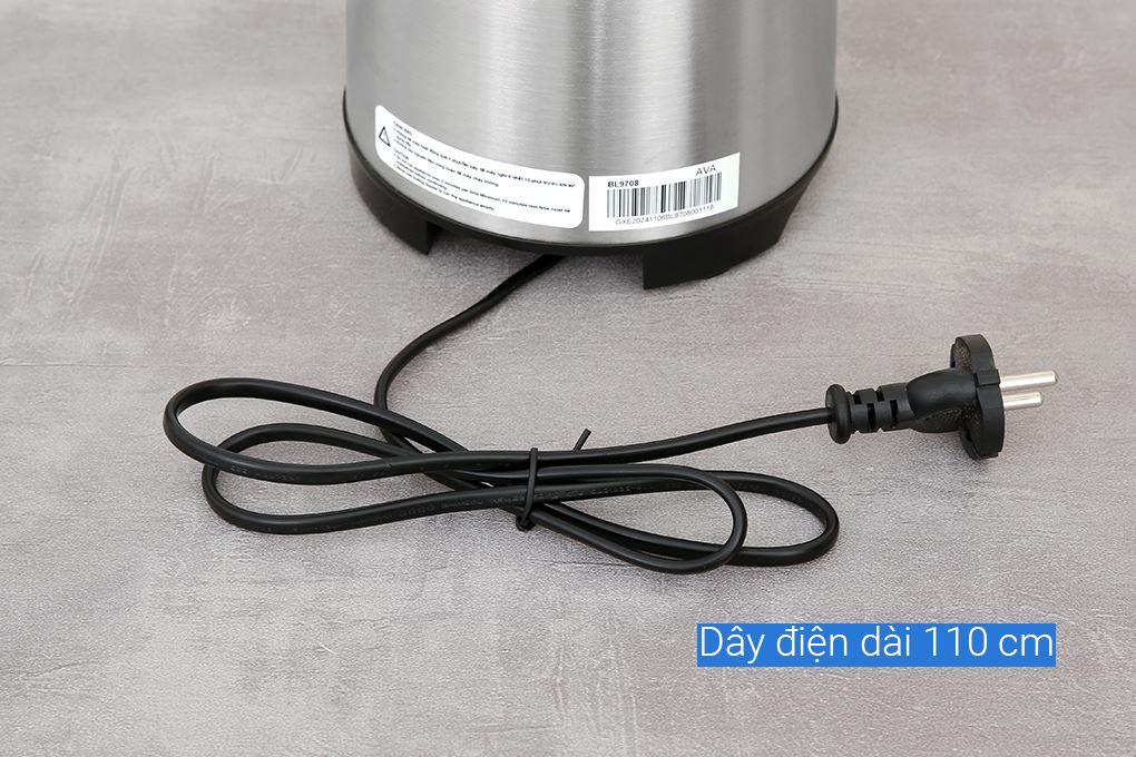 Máy xay sinh tố đa năng AVA BL9708 Màu Bạc Inox