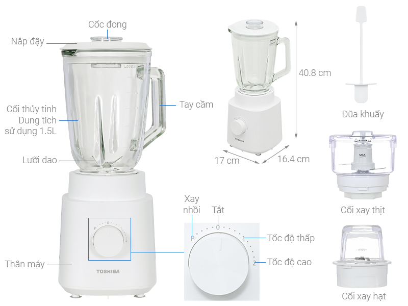 Máy xay sinh tố đa năng Toshiba BL-70GR2UV
