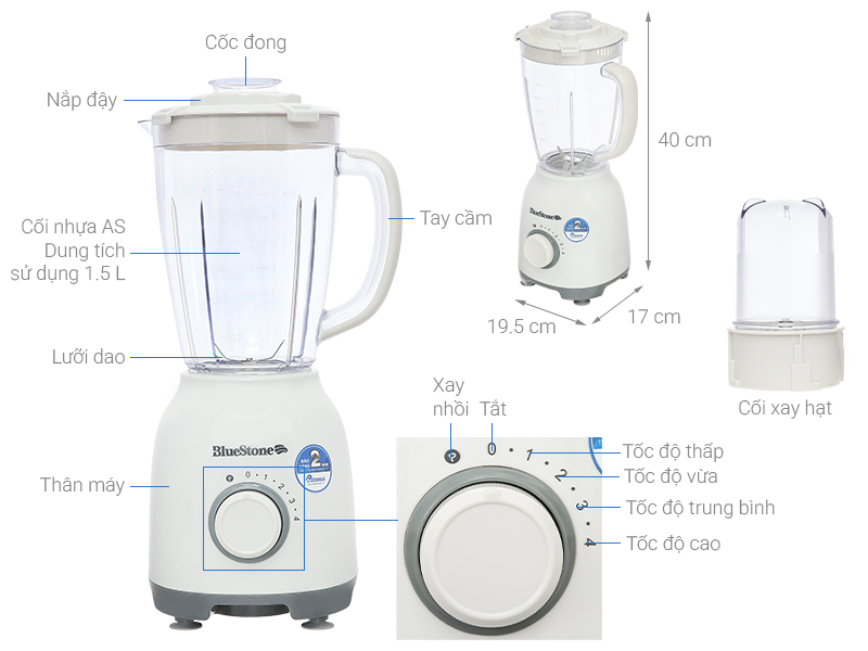 Máy xay sinh tố đa năng BlueStone BLB-5328
