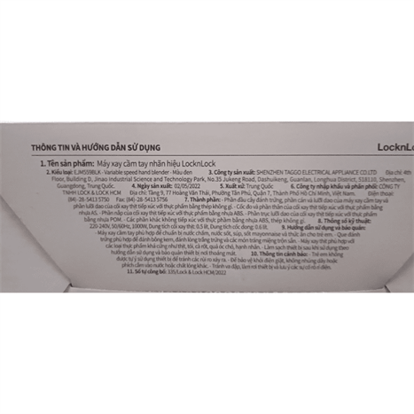 Máy xay cầm tay Lock&Lock EJM559BLK Màu Đen