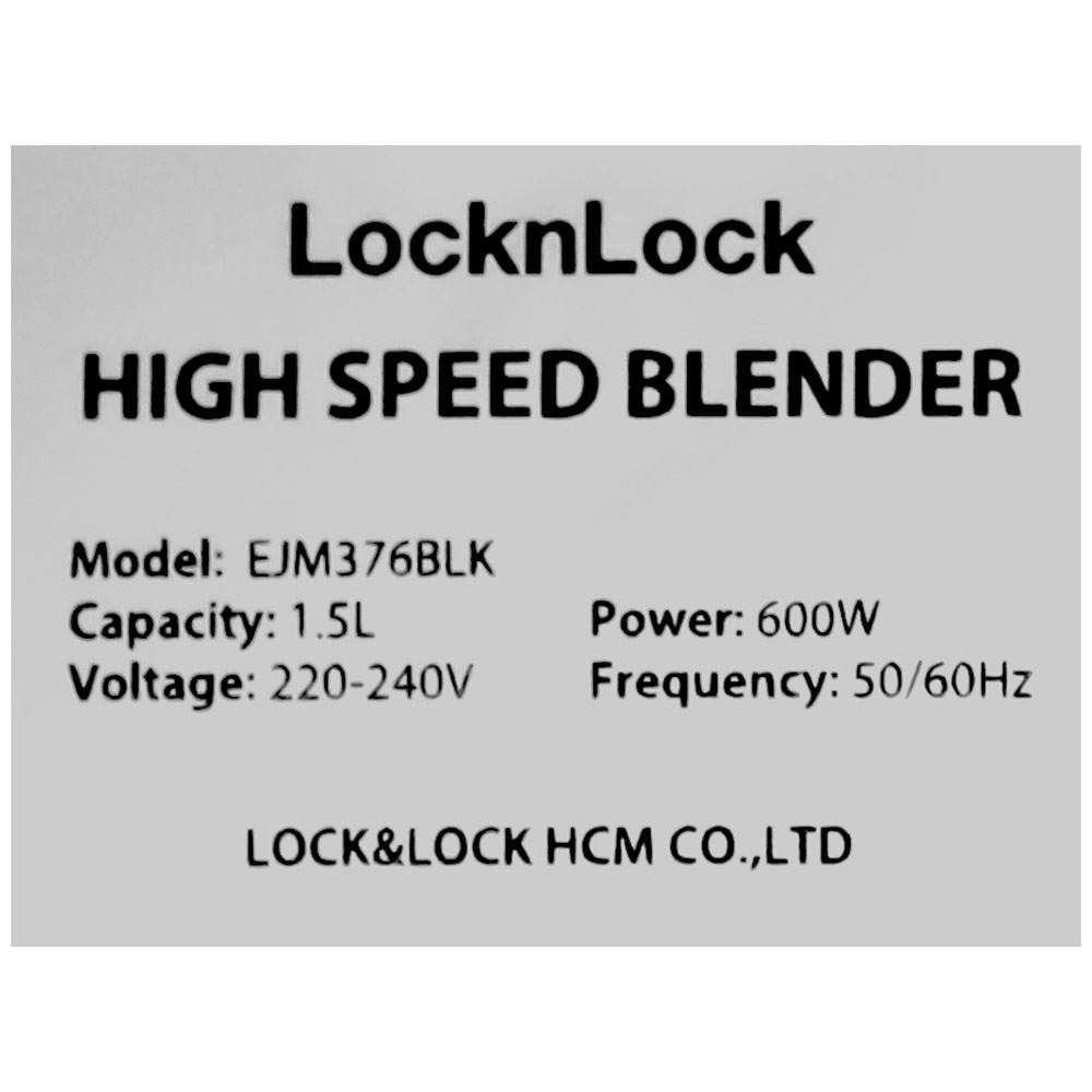 Máy xay sinh tố Lock&Lock EJM376BLK Màu Đen