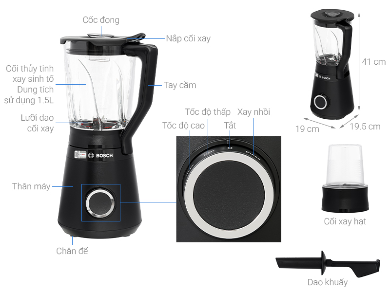Máy xay sinh tố Bosch MMB6176B