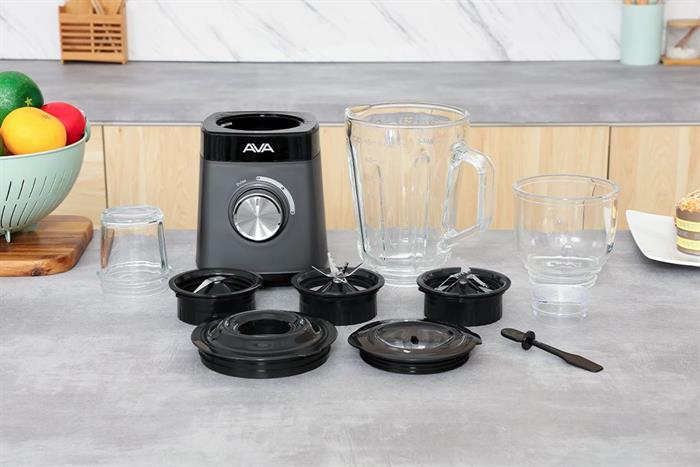 Máy xay sinh tố đa năng AVA YX-822 - 3 cối Màu Ghi đen