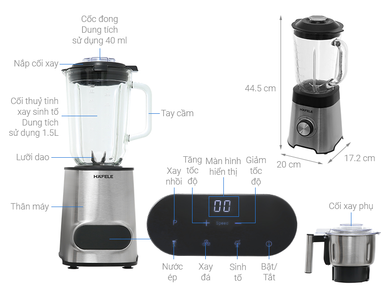 Máy xay sinh tố Hafele HS-B153TX (535.43.292)