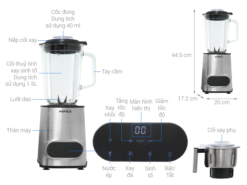 Máy xay sinh tố Hafele HS-B153TX (535.43.292)