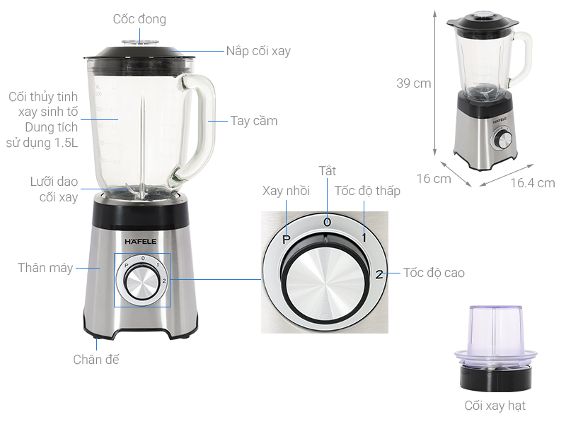 Máy xay sinh tố Hafele HS-B1531TX (535.44.162)