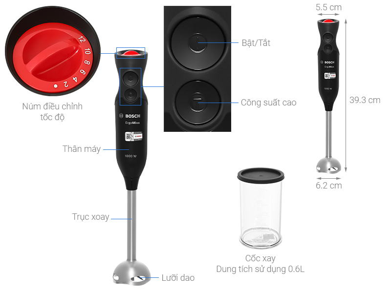 Máy xay cầm tay Bosch MS6CB6110