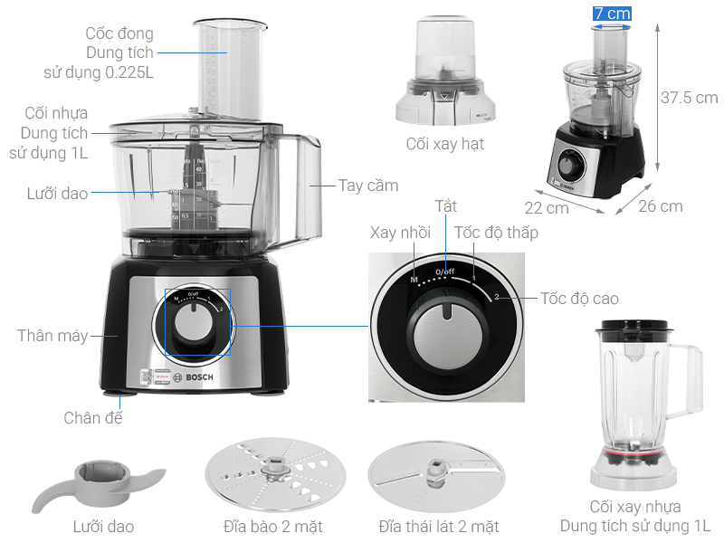 Máy xay đa năng Bosch MCM3501M