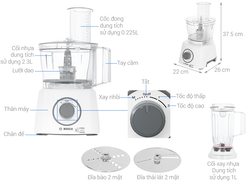 Máy xay đa năng Bosch MCM3200W