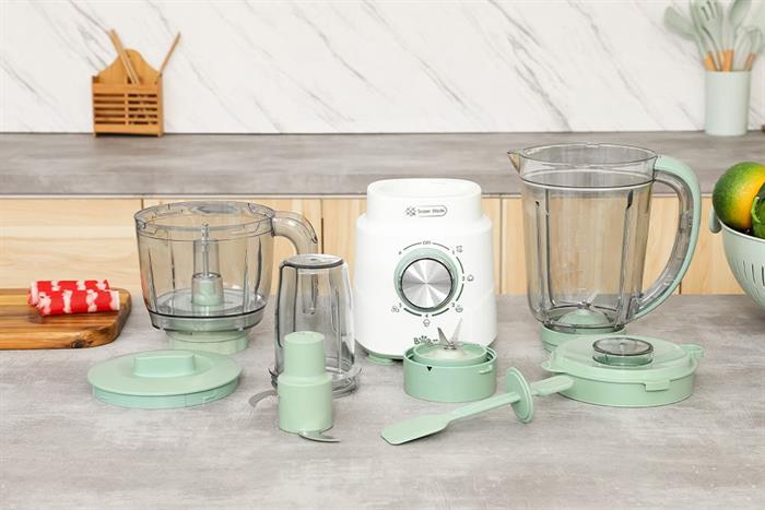 Máy xay sinh tố đa năng Bear BLD-155AE - 3 cối Màu Xanh lá
