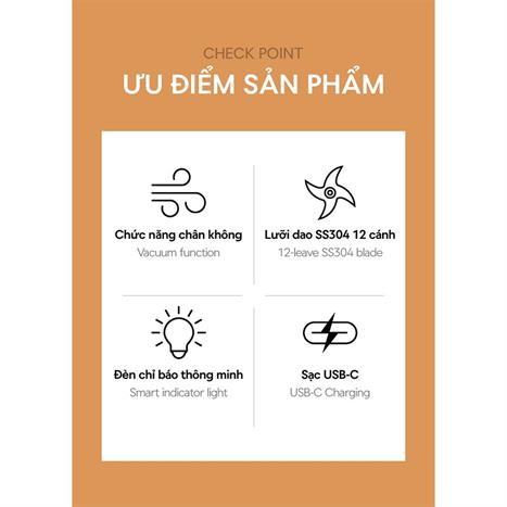 Máy xay cầm tay Lock&Lock EJJ346IVY Màu Trắng Ghi