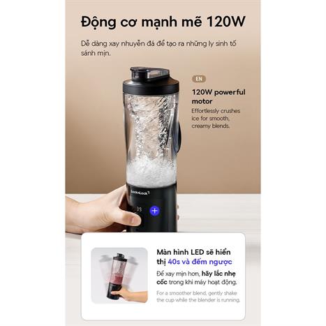 Máy xay cầm tay Lock&Lock EJJ356BLK Màu Đen