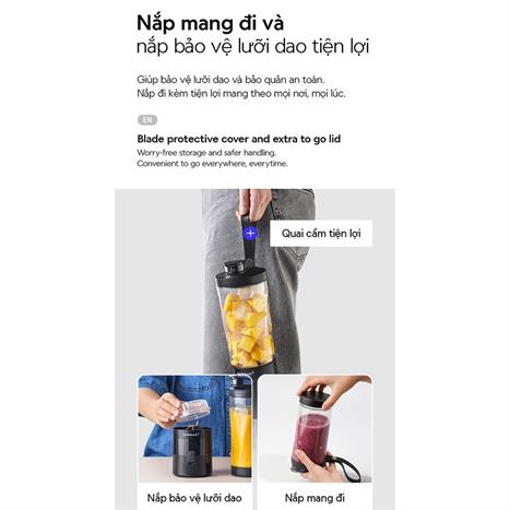 Máy xay cầm tay Lock&Lock EJJ356BLK Màu Đen